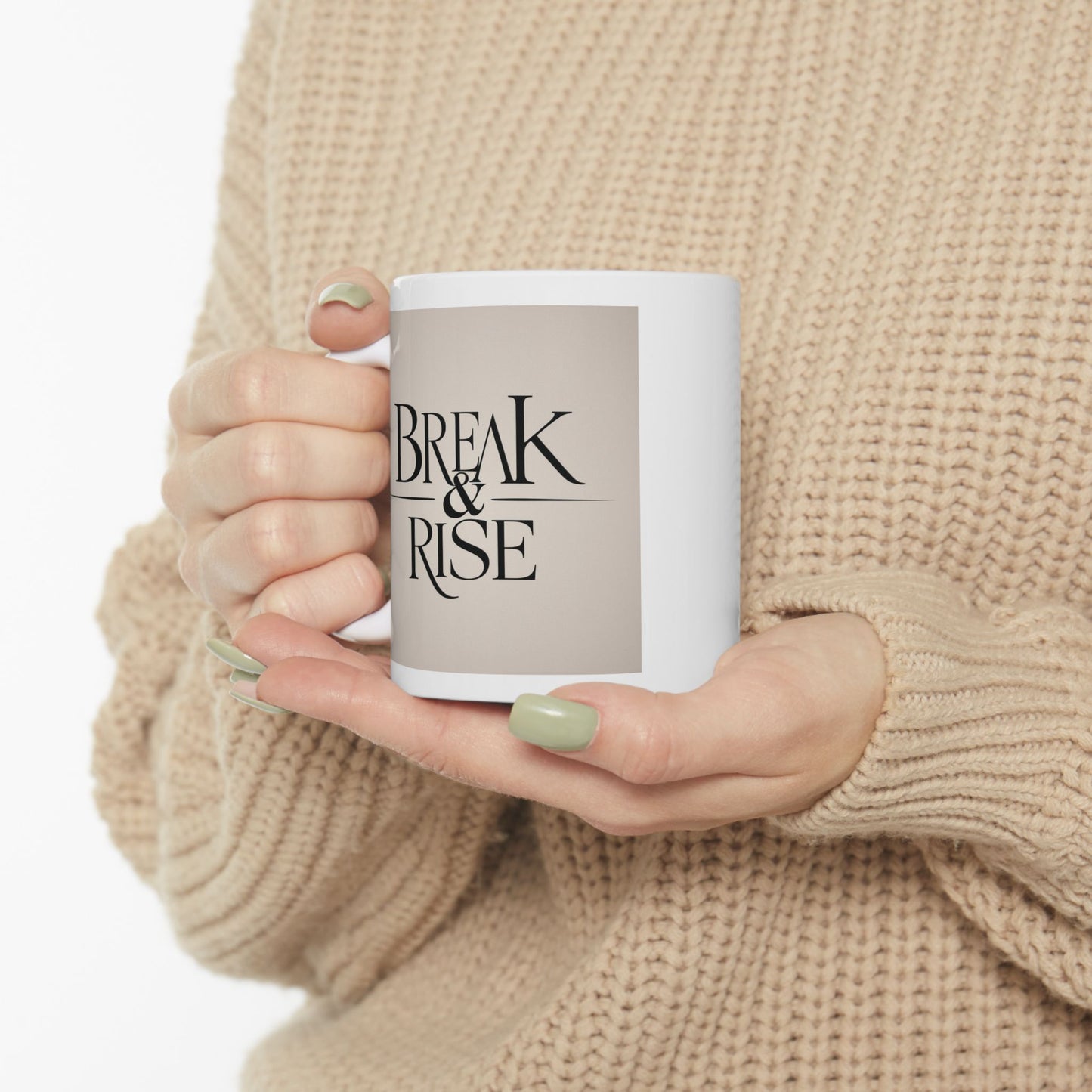 Elegant Custom Ceramic Mug | Coffee Tea Lover Gift, Home Office Decor, Personalized Mug, Birthday Gift, Inspirational Quote