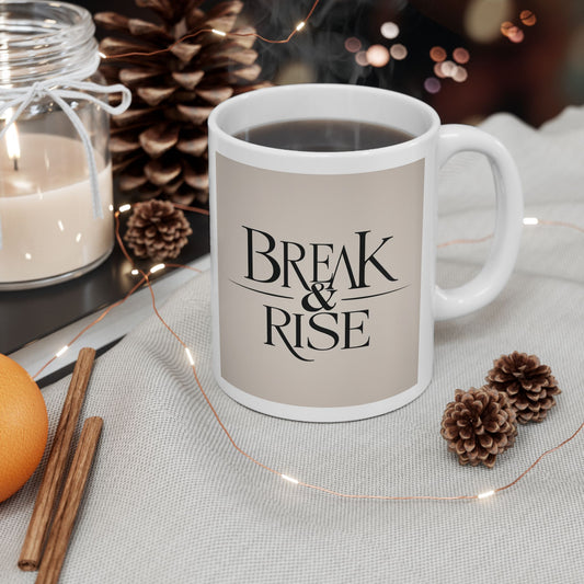 Elegant Custom Ceramic Mug | Coffee Tea Lover Gift, Home Office Decor, Personalized Mug, Birthday Gift, Inspirational Quote